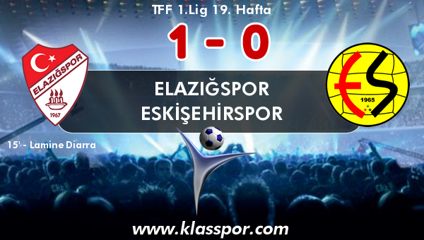 Elazığspor 1 - Eskişehirspor 0