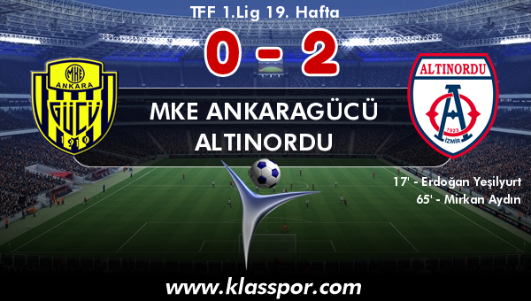 MKE Ankaragücü 0 - Altınordu 2