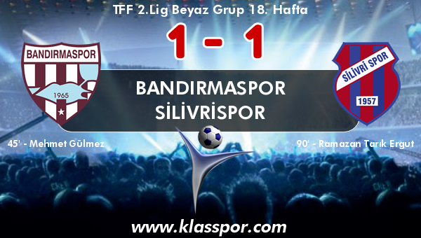 Bandırmaspor 1 - Silivrispor 1