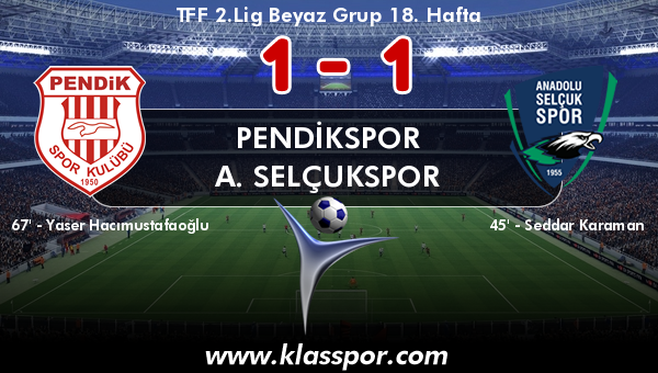 Pendikspor 1 - A. Selçukspor 1