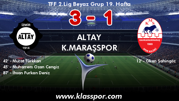 Altay 3 - K.Maraşspor 1