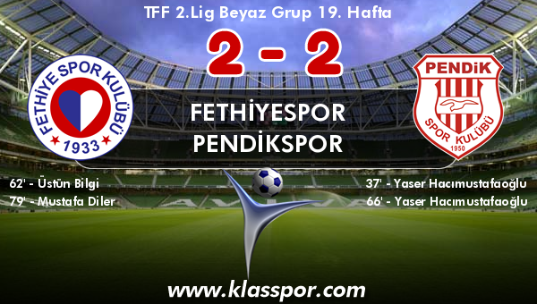 Fethiyespor 2 - Pendikspor 2