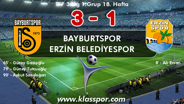Bayburtspor 3 - Erzin Belediyespor 1