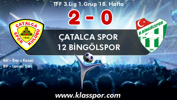 Çatalca Spor 2 - 12 Bingölspor 0