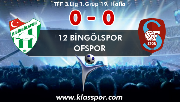12 Bingölspor 0 - Ofspor 0