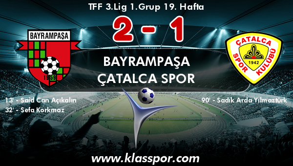 Bayrampaşa 2 - Çatalca Spor 1