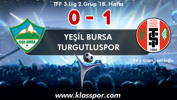 Yeşil Bursa 0 - Turgutluspor 1