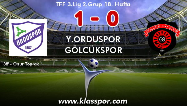 Y.Orduspor 1 - Gölcükspor 0