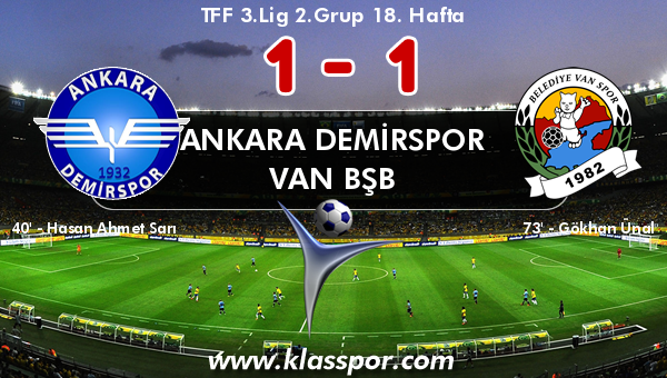 Ankara Demirspor 1 - Van BŞB 1