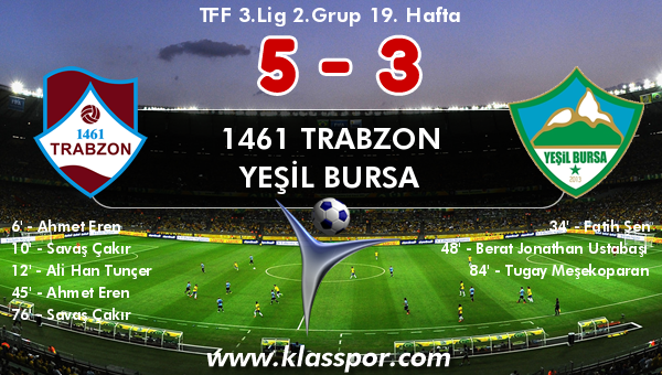 1461 Trabzon 5 - Yeşil Bursa 3