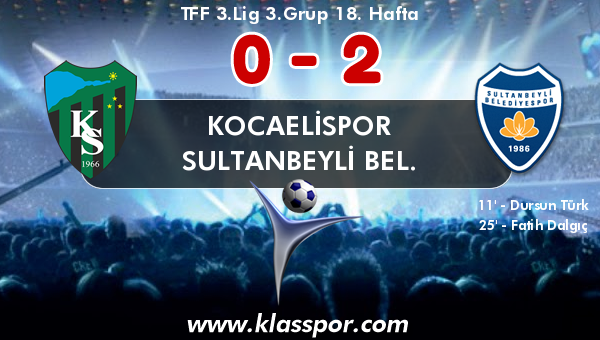 Kocaelispor 0 - Sultanbeyli Bel. 2