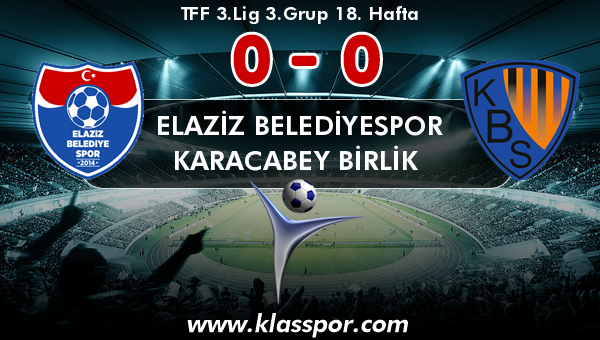 Elaziz Belediyespor 0 - Karacabey Birlik  0