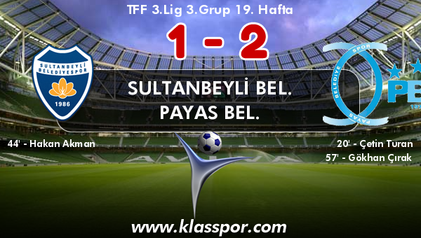 Sultanbeyli Bel. 1 - Payas Bel. 2