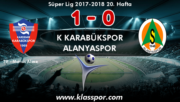 K Karabükspor 1 - Alanyaspor 0