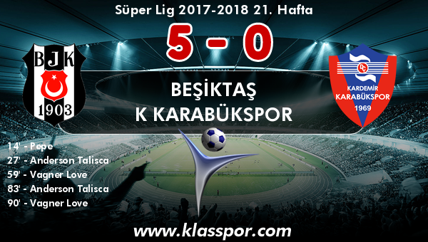 Beşiktaş 5 - K Karabükspor 0