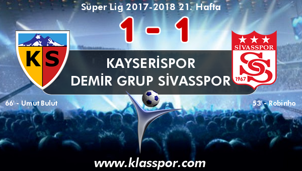 Kayserispor 1 - Demir Grup Sivasspor 1