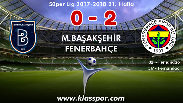 M.Başakşehir 0 - Fenerbahçe 2