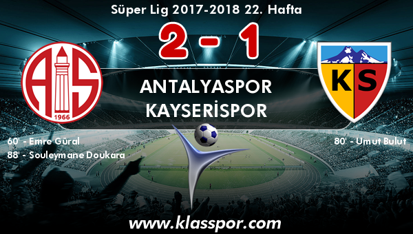Antalyaspor 2 - Kayserispor 1