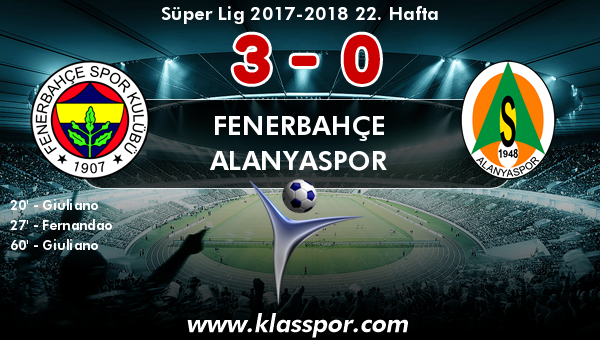 Fenerbahçe 3 - Alanyaspor 0