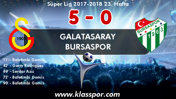 Galatasaray 5 - Bursaspor 0