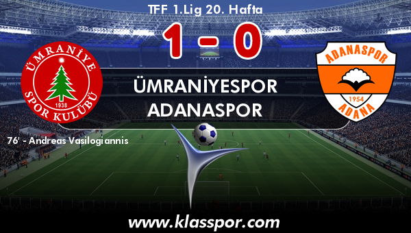 Ümraniyespor 1 - Adanaspor 0