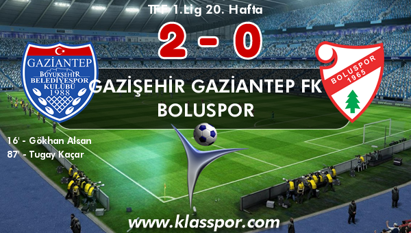 Gazişehir Gaziantep FK 2 - Boluspor 0