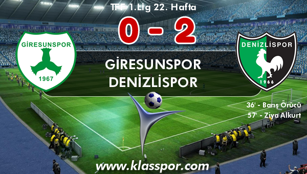 Giresunspor 0 - Denizlispor 2