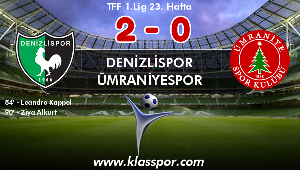 Denizlispor 2 - Ümraniyespor 0