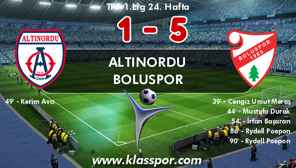 Altınordu 1 - Boluspor 5