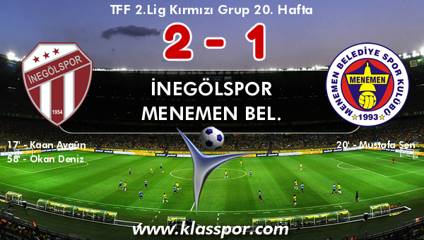 İnegölspor 2 - Menemen Bel. 1