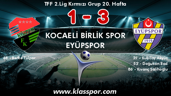 Kocaeli Birlik Spor 1 - Eyüpspor 3