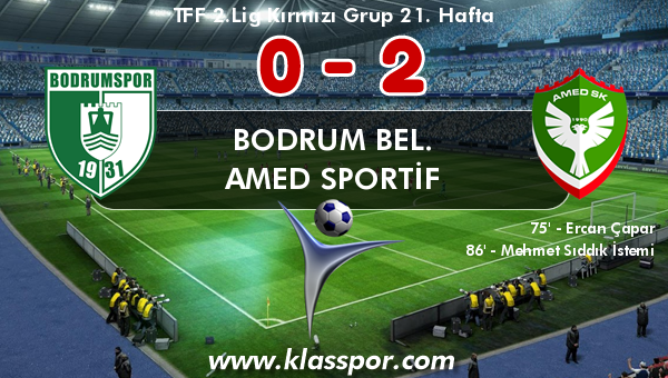 Bodrum Bel. 0 - Amed Sportif 2