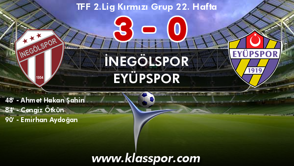 İnegölspor 3 - Eyüpspor 0