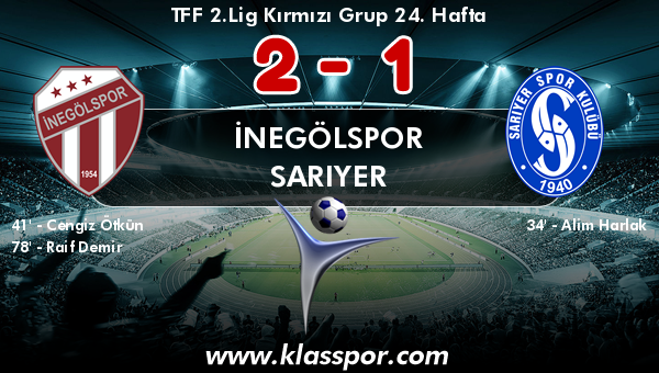 İnegölspor 2 - Sarıyer 1