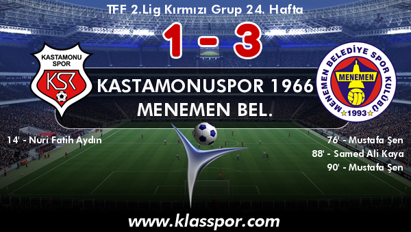 Kastamonuspor 1966 1 - Menemen Bel. 3