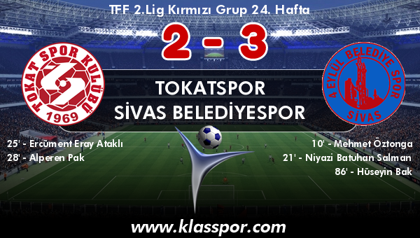 Tokatspor 2 - Sivas Belediyespor 3