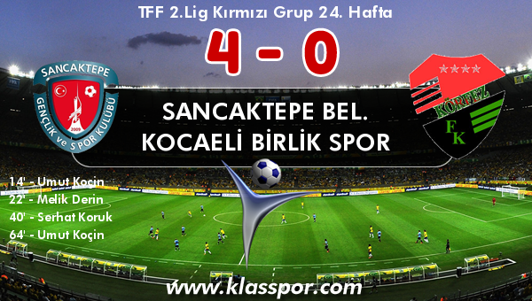 Sancaktepe Bel. 4 - Kocaeli Birlik Spor 0