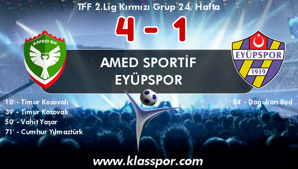 Amed Sportif 4 - Eyüpspor 1