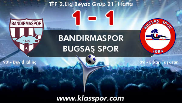 Bandırmaspor 1 - Bugsaş Spor 1