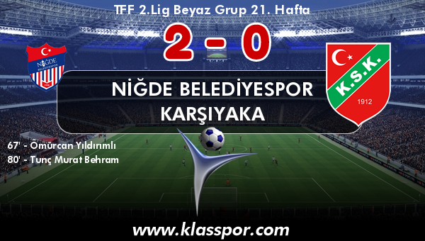 Niğde Belediyespor 2 - Karşıyaka 0