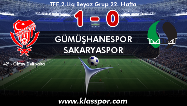 Gümüşhanespor 1 - Sakaryaspor 0