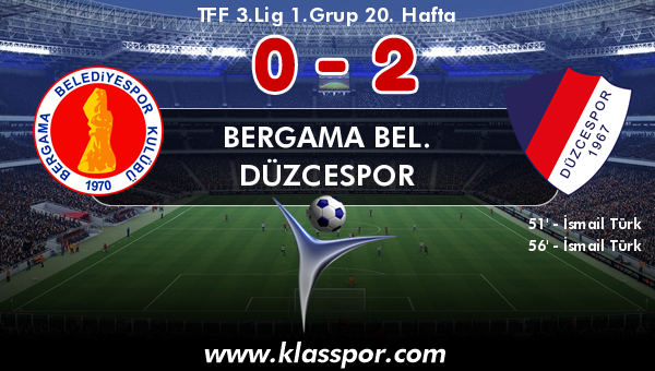 Bergama Bel. 0 - Düzcespor 2