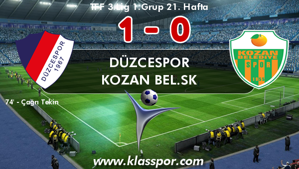 Düzcespor 1 - Kozan Bel.SK 0