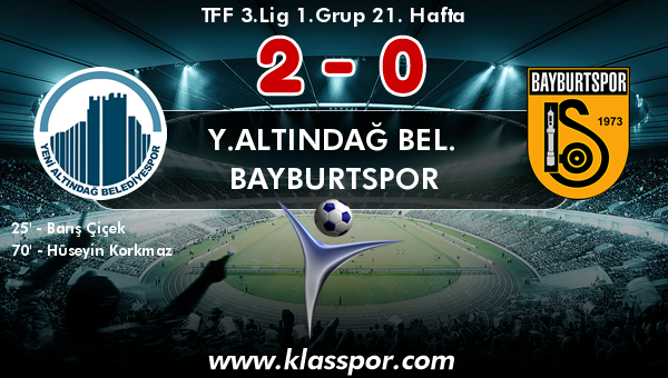 Y.Altındağ Bel. 2 - Bayburtspor 0