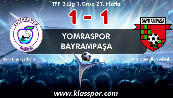 Yomraspor 1 - Bayrampaşa 1