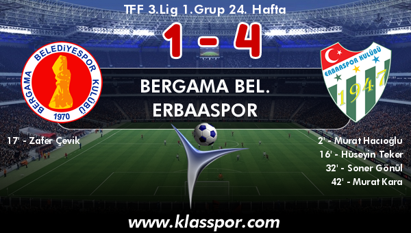 Bergama Bel. 1 - Erbaaspor 4