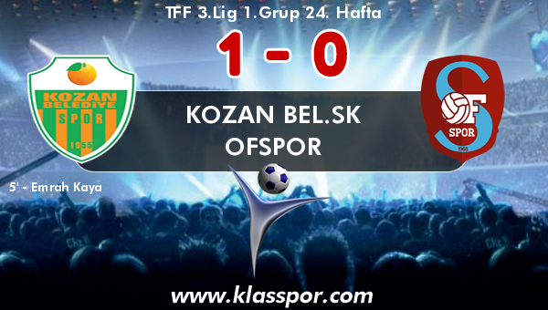 Kozan Bel.SK 1 - Ofspor 0