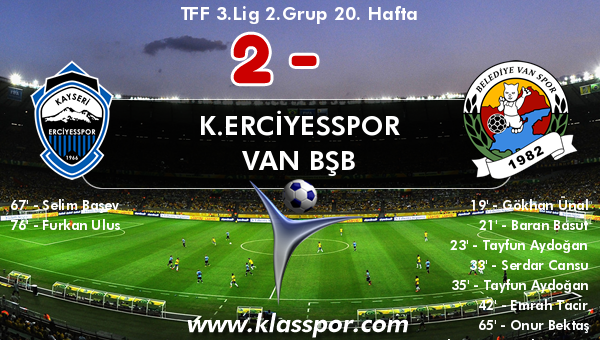 K.Erciyesspor 2 - Van BŞB 10