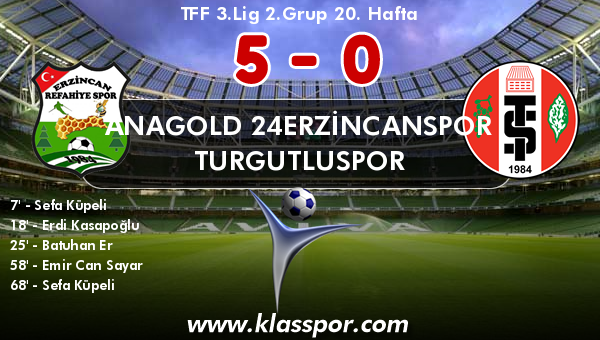 Anagold 24Erzincanspor 5 - Turgutluspor 0