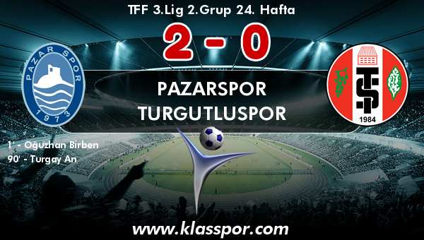 Pazarspor 2 - Turgutluspor 0